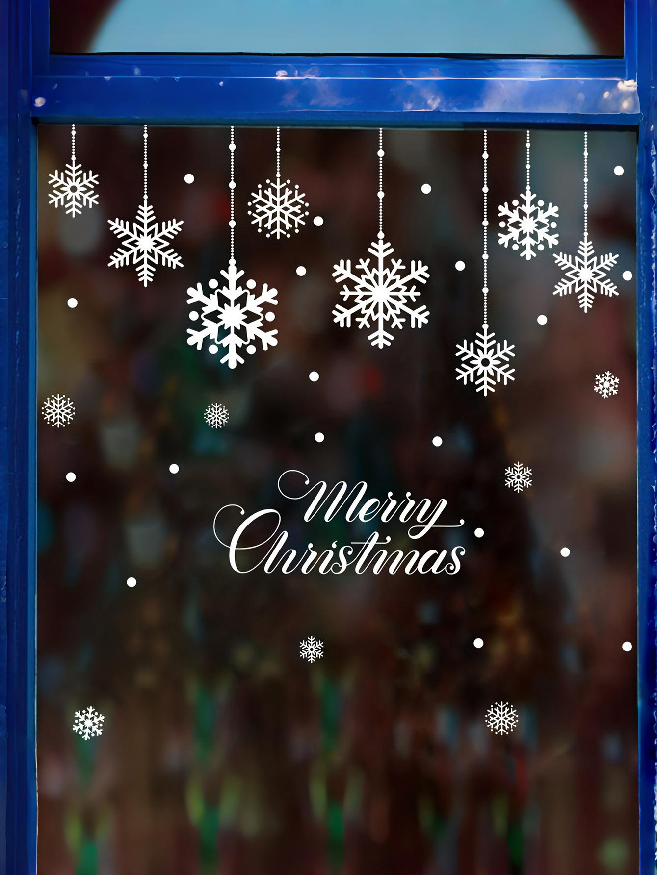 Custom Christmas Snowflake Window Stickers